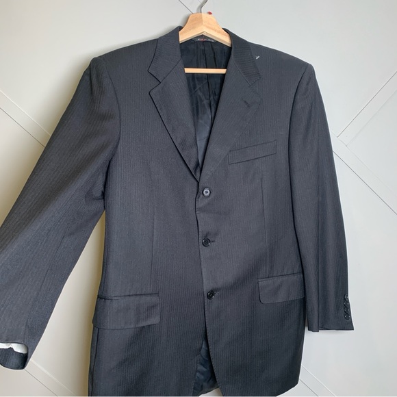 Canali Italian Super 120’s Men’s Navy Blue Overcoat Blazer Jacket Size 3… - Picture 3 of 10